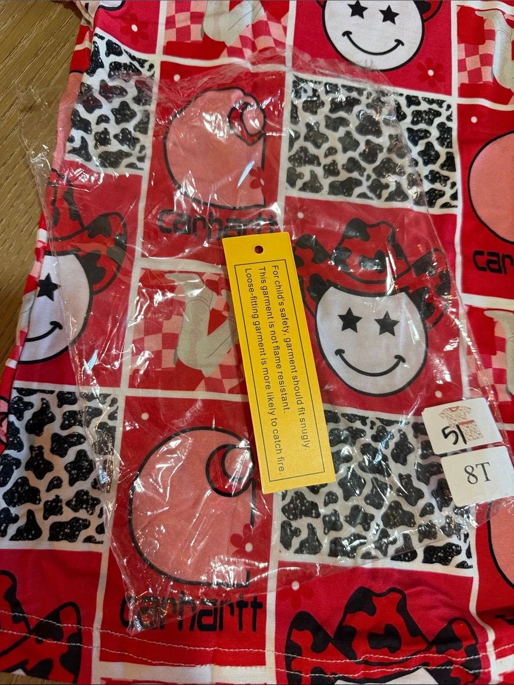 Bamboo Carhartt print PJ set|8T